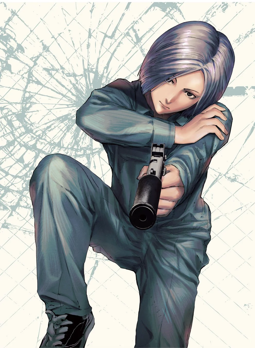 銃を構える女性