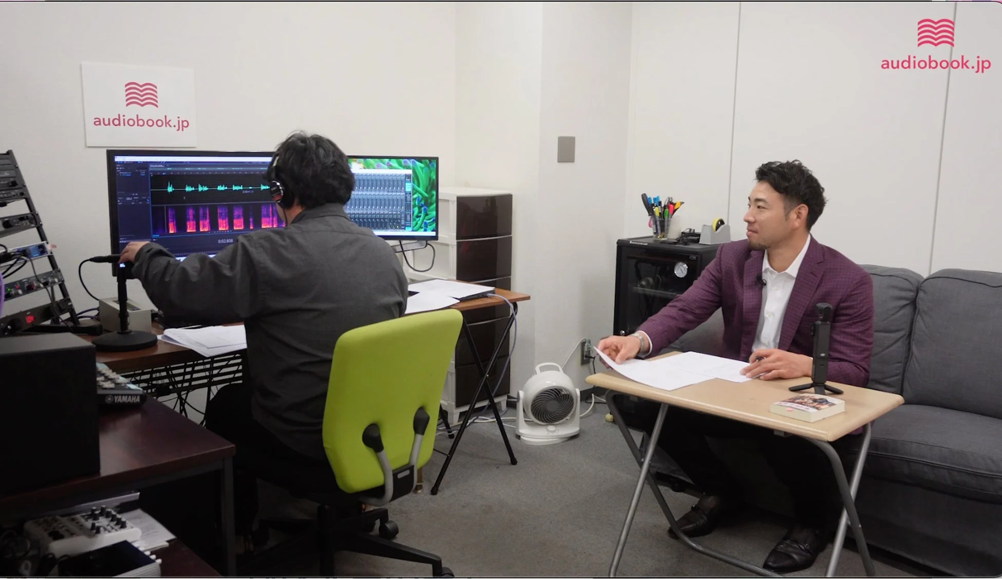 オーディオブックの収録風景2